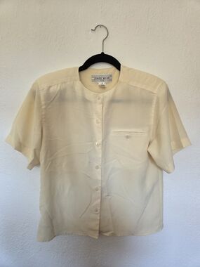 Vintage Jones Wear Light Yellow Short-Sleeve Button-Down Shirt